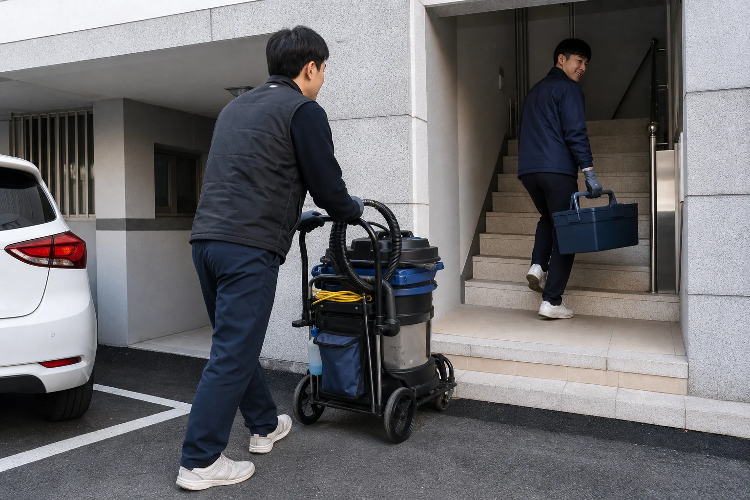 빌라 입주 청소 비교 조건을 확인하는 현장